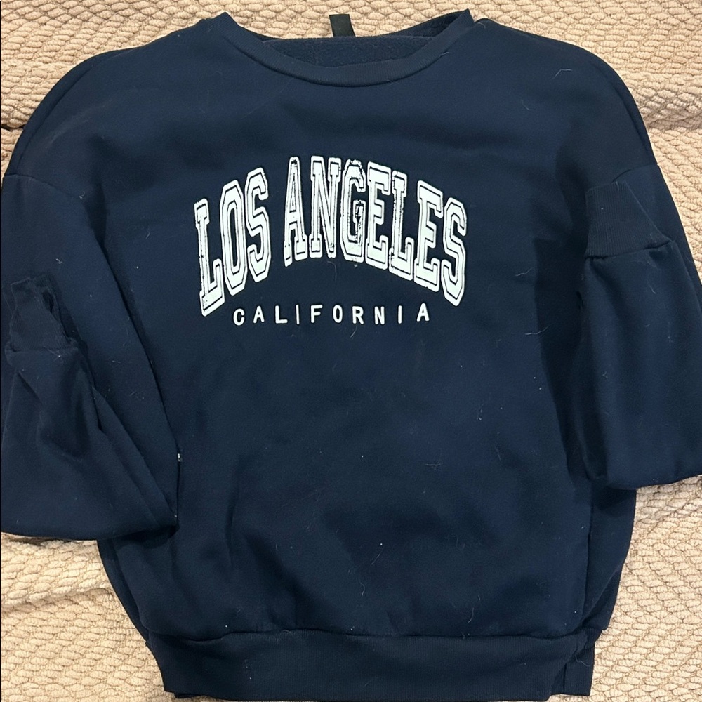 SHEIN Dark Blue Fleece Top